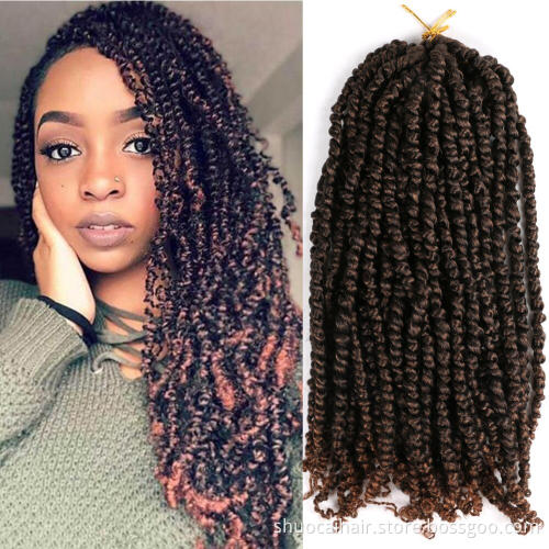 SC Factory best price Passion Twist X2 Braiding Hair Faux Locs Crochet Hair Synthetic 18inch 80g 22 Roots